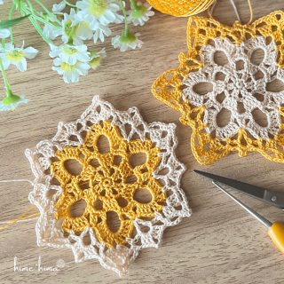 小さなお花のドイリー｜レース編み・かぎ針編み｜Crochetart